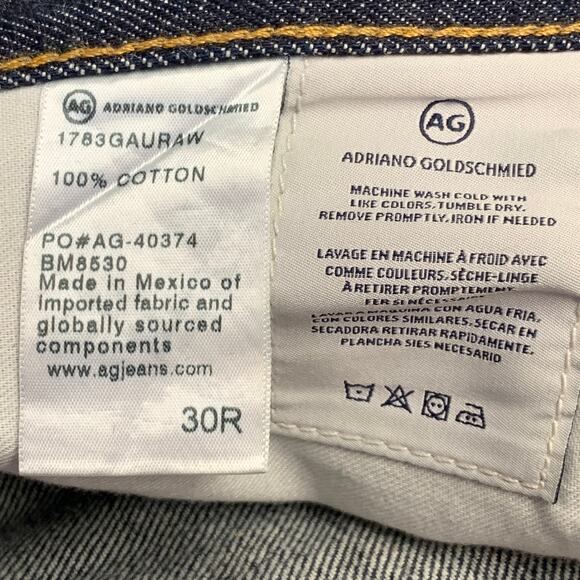 ADRIANO GOLDSCHMIED Size 30 Navy Contrast Stitch Cotton Slim Five Pockets Jeans - Picture 7 of 8